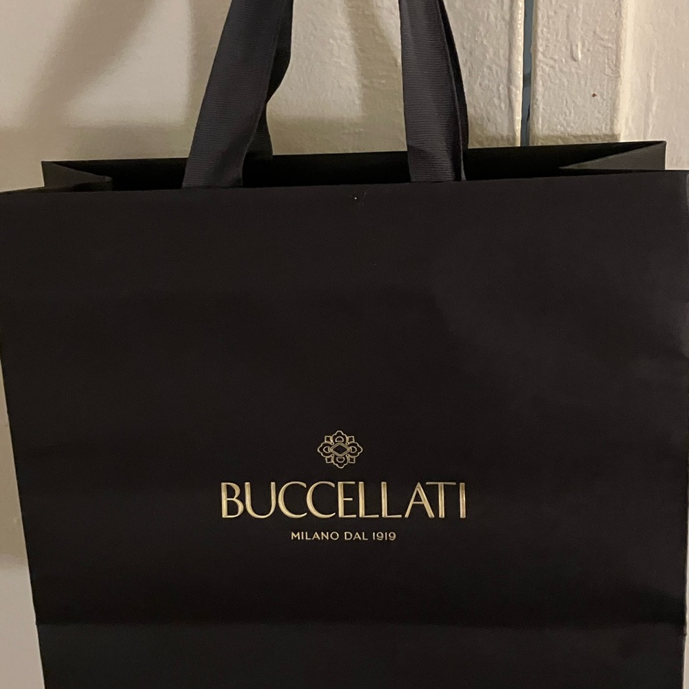 Buccellati Black and Gold Shopping Bag